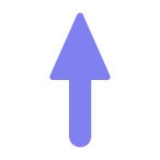 Pfeil blau hoch